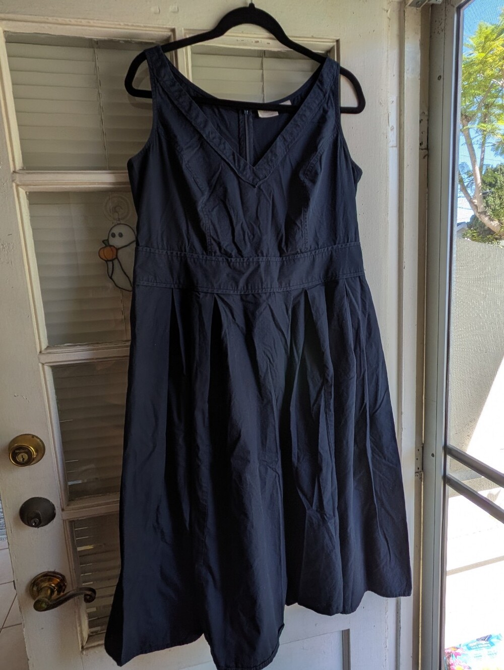 e Shakti Blue Cotton Dress With Pockets